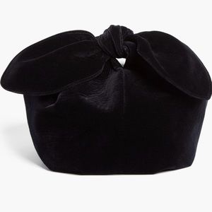 NWT Simone Rocha Velvet Double Bow Clutch